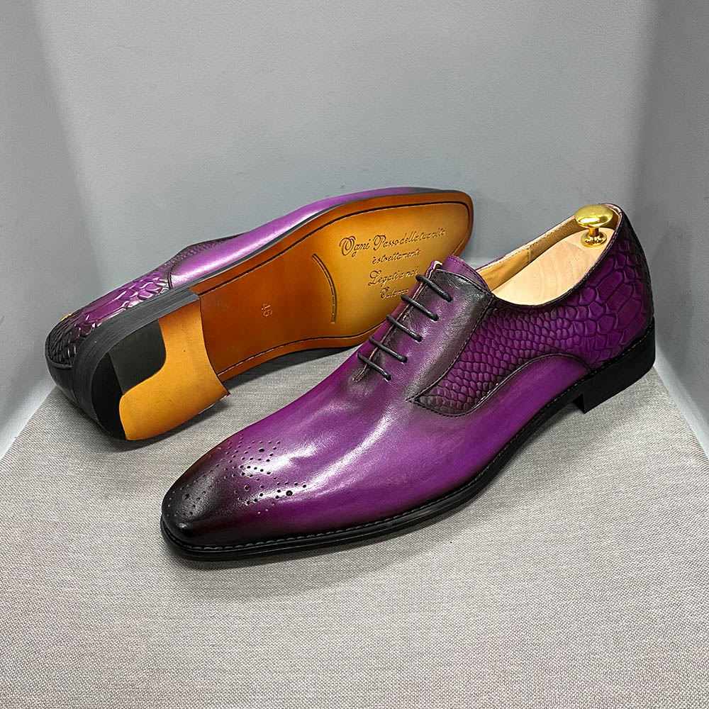 mens purple dress shoes
