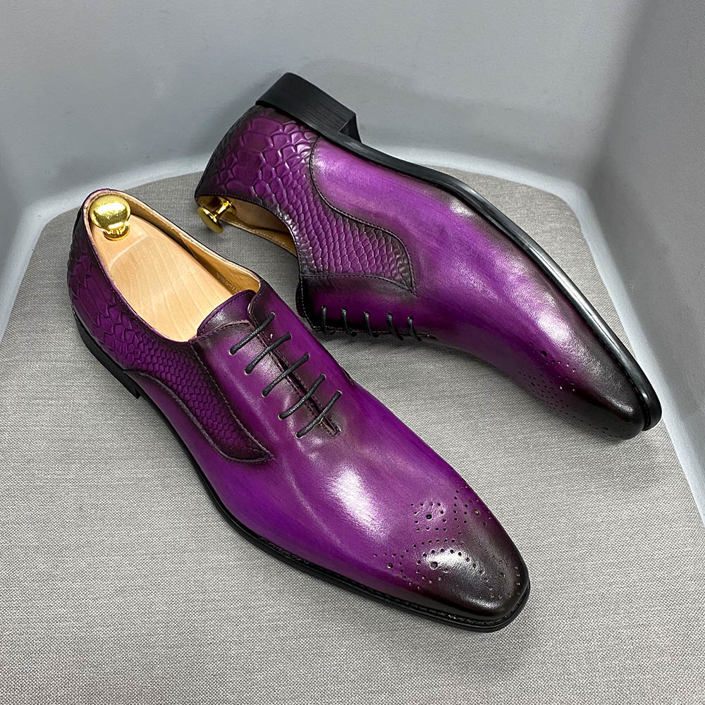 mens purple dress shoes